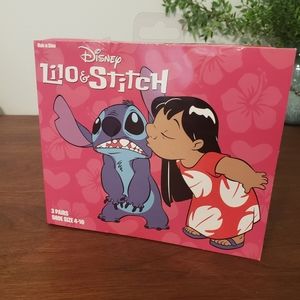 Disney Lilo & Stitch 3 pairs of crew socks NIB